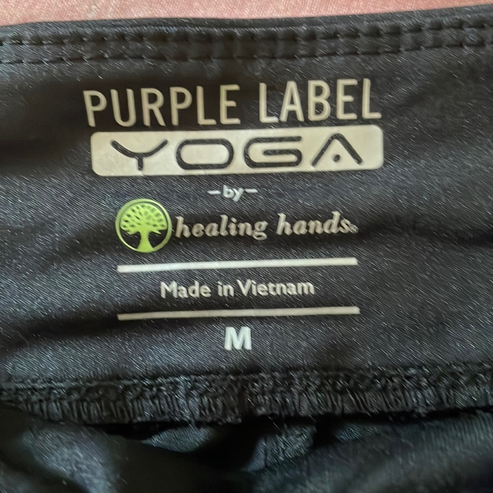 Black Healing Hands Purple Label Jogger scrubs. Medium